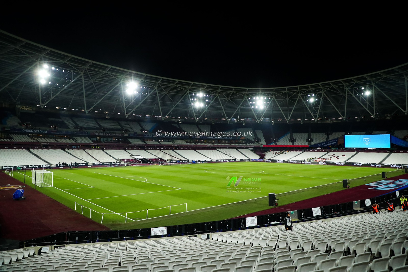A general view of The London Stadium prior to the Premier League match West Ham United vs Fulham at London Stadium, London, United Kingdom, 14th January 2025

(Photo by Izzy Poles/News Images)