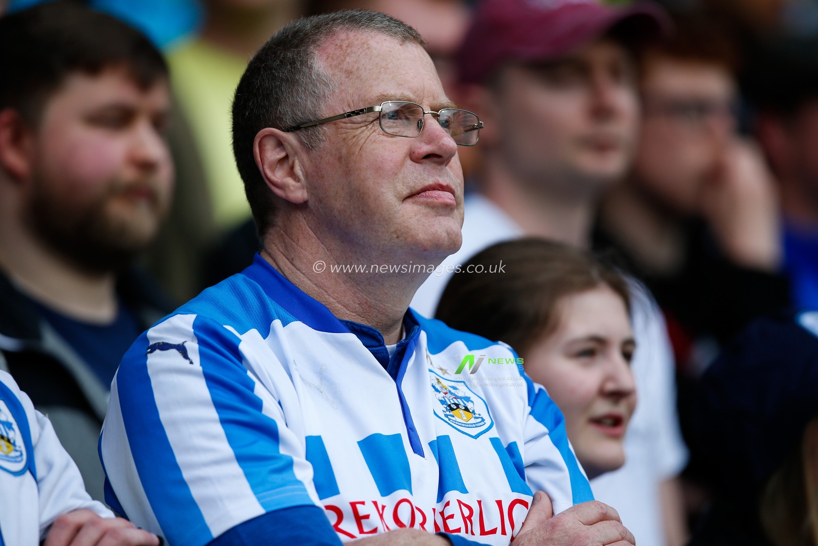 A fan of Huddersfield Town during the Sky Bet Championship match Huddersfield Town vs Reading at John Smith's Stadium, Huddersfield, United Kingdom, 8th May 2023

(Photo by Ben Early/News Images)