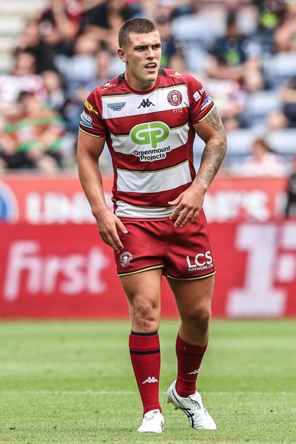 Brad O'neill of Wigan Warriors during the Betfred Super League Round 19 match Wigan Warriors vs Hull FC at The Brick Community Stadium, Wigan, United Kingdom, 19th July 2025

(Photo by Alfie Cosgrove/News Images)