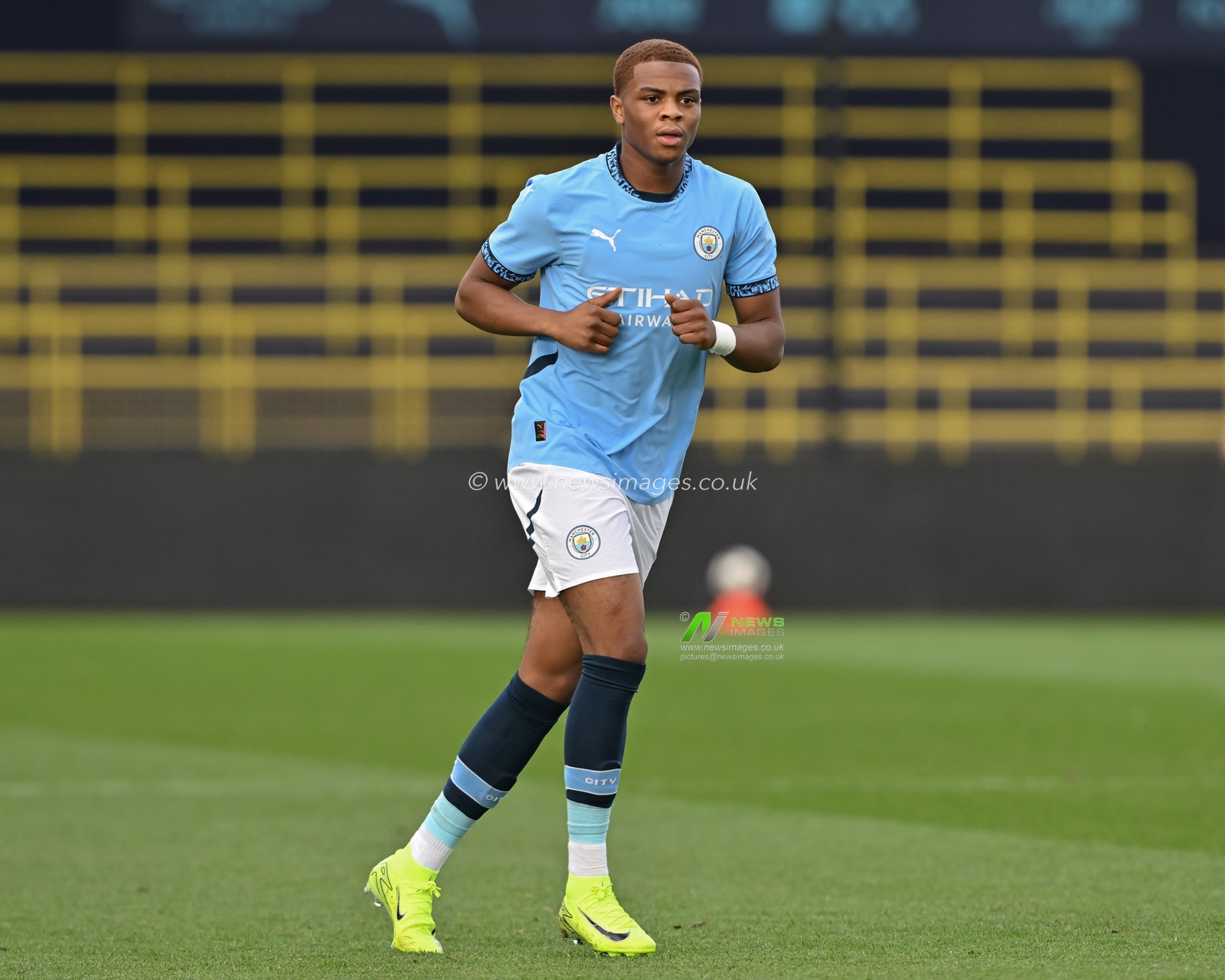 Farid Alfa-Ruprecht of Manchester City during the UEFA Youth League match Manchester City vs Sparta Prague at Joie Stadium, Manchester, United Kingdom, 24th October 2024

(Photo by Cody Froggatt/News Images)