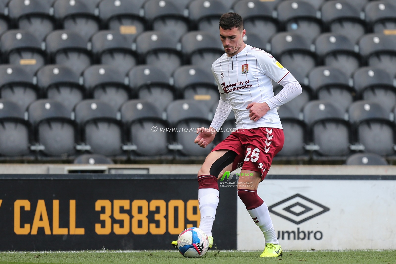 Lloyd Jones #28 of Northampton Town during the game