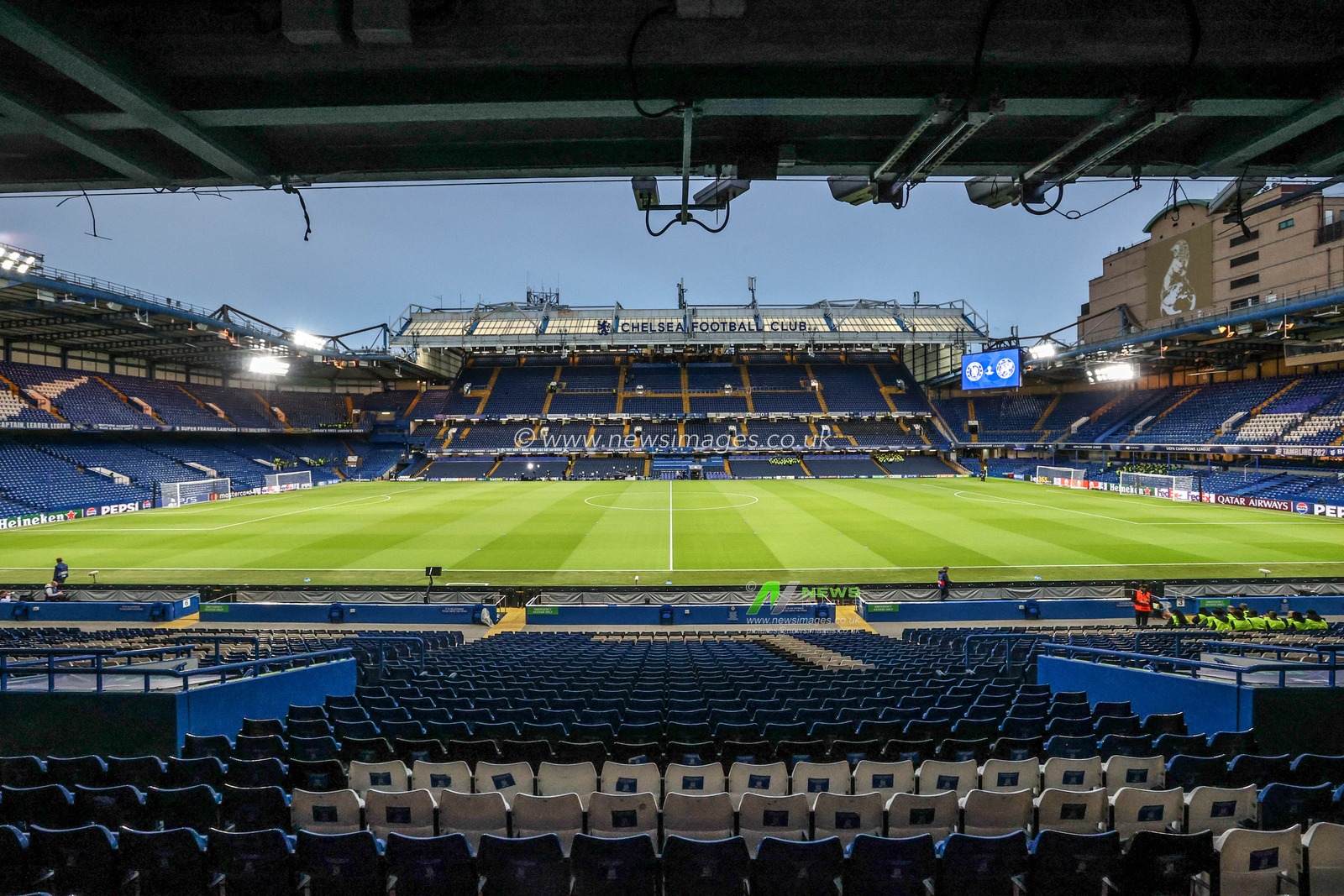 A general view of Stamford Bridge ahead of the UEFA Champions League Matchday 3 of 8 Chelsea vs Ajax at Stamford Bridge, London, United Kingdom, 22nd October 2025

(Photo by Alfie Cosgrove/News Images)