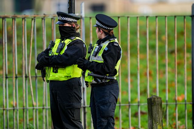 during a Major Explosives Incident in Derby that saw two men arrested on suspicion of explosives offences and 200 homes evacuated (Maynard Manyowa / News Images)