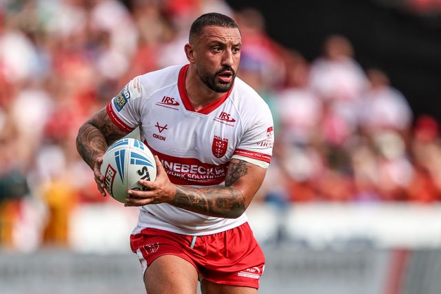 Elliot Minchella of Hull KR in action during the Betfred Super League round 18 match Hull KR vs Wakefield Trinity at Sewell Group Craven Park, Hull, United Kingdom on 11 July 2026

(Photo by Alfie Cosgrove/News Images)