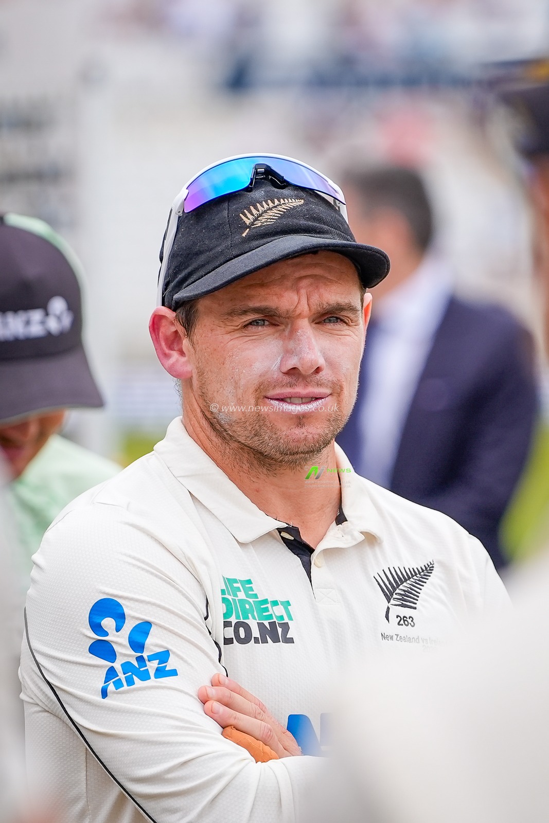 New Zealand captain Tom Latham during the post match presentations during the 3rd Rothesay Test Match Day 5 match England vs New Zealand at Trent Bridge, Nottingham, United Kingdom on 29 June 2026

(Photo by Maynard Manyowa/News Images)