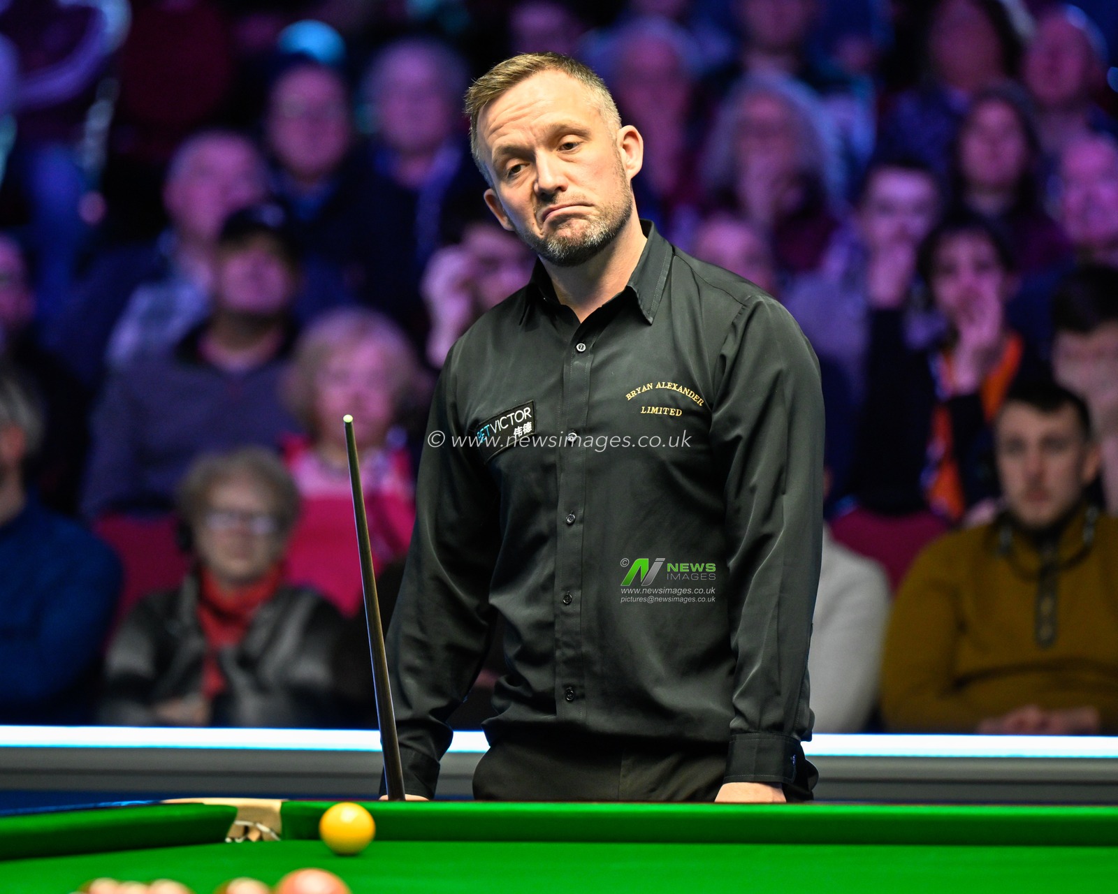 Jamie Jones reacts, during the 2024 BetVictor Welsh Open at Venue Cymru, Llandudno, United Kingdom, 12th February 2024

(Photo by Cody Froggatt/News Images)