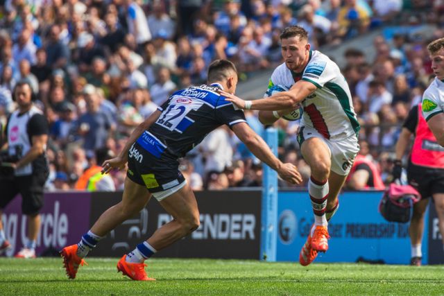 Freddie Steward of Leicester Tigers during the Gallagher Premiership Play-off Final 2025 Bath Rugby v Leicester Tigers at Allianz Stadium, Twickenham, United Kingdom, 14th June 2025

(Photo by Craig Evans/News Images)