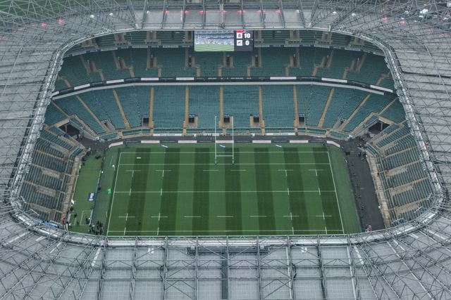 An aerial view of The Allianz Stadium during the Quilter Nations Series 2025 match England vs New Zealand at Allianz Stadium, Twickenham, United Kingdom, 15th November 2025

(Photo by Mark Cosgrove/News Images)

*** GER AUT SUI OUT ***