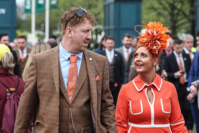 Racegoers arrive during the Randox Grand National Day 2024 at Aintree Racecourse, Liverpool, United Kingdom, 13th April 2024

(Photo by Mark Cosgrove/News Images)