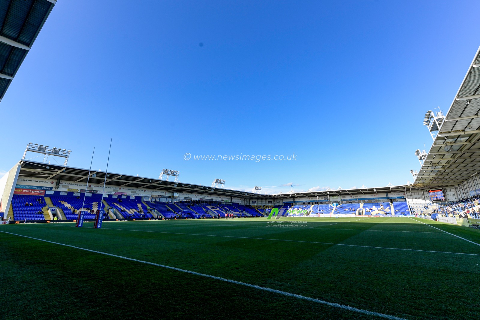 A general view of the Halliwell Jones Stadium, the home of Warrington Wolves