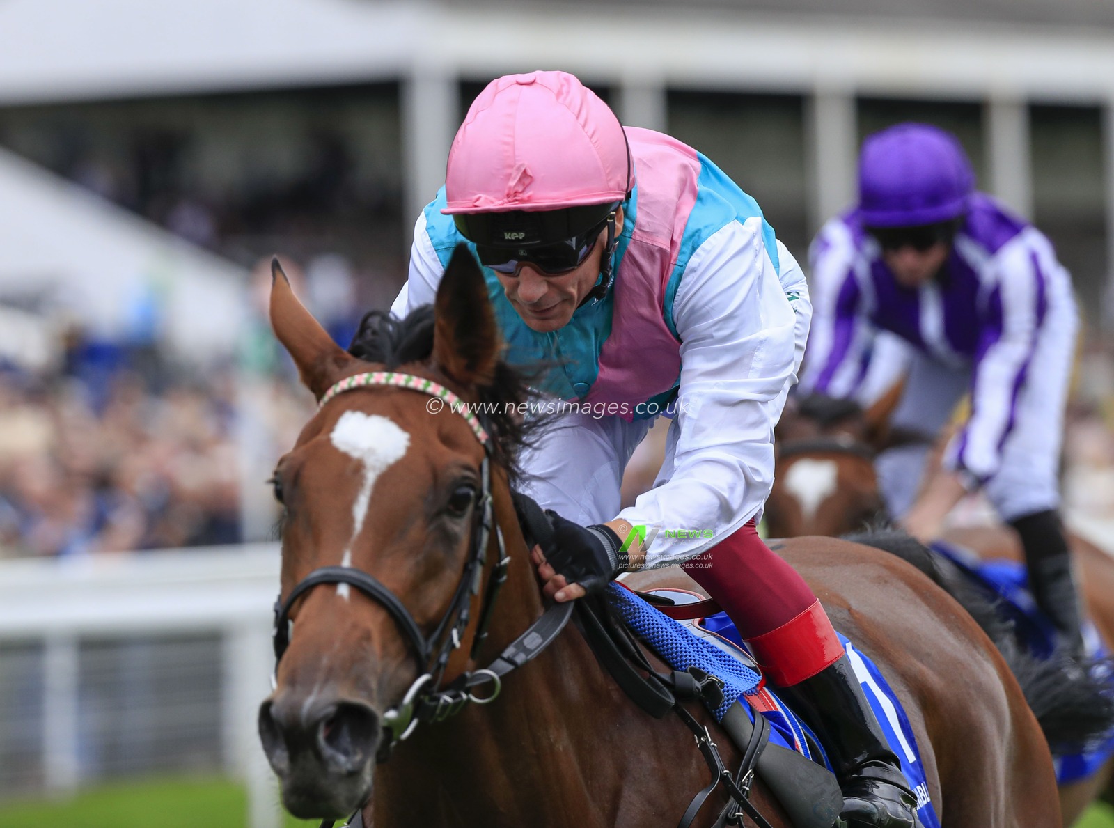 22nd August 2019 , York Racecourse, York, Great Britain; 2019 Darley Yorkshire Oaks/Ladies Day ; Enable ridden by Frankie Dettori runs on to win the Darley Yorkshire Oaks 

Credit Conor Molloy/News Images