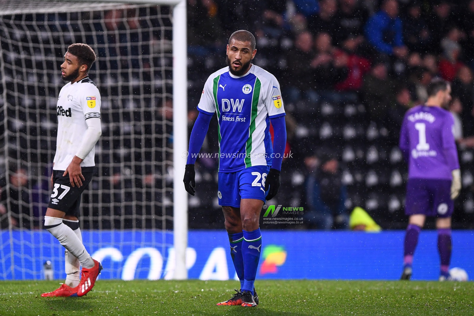 5th March 2019, Pride Park, Derby, England; Sky Bet Championship, Derby County vs Wigan Athletic ; Leon Clarke (28) of Wigan looking dejected after a missed chance at goal

Credit: Jon Hobley/News Images 

English Football League images are subject to DataCo Licence