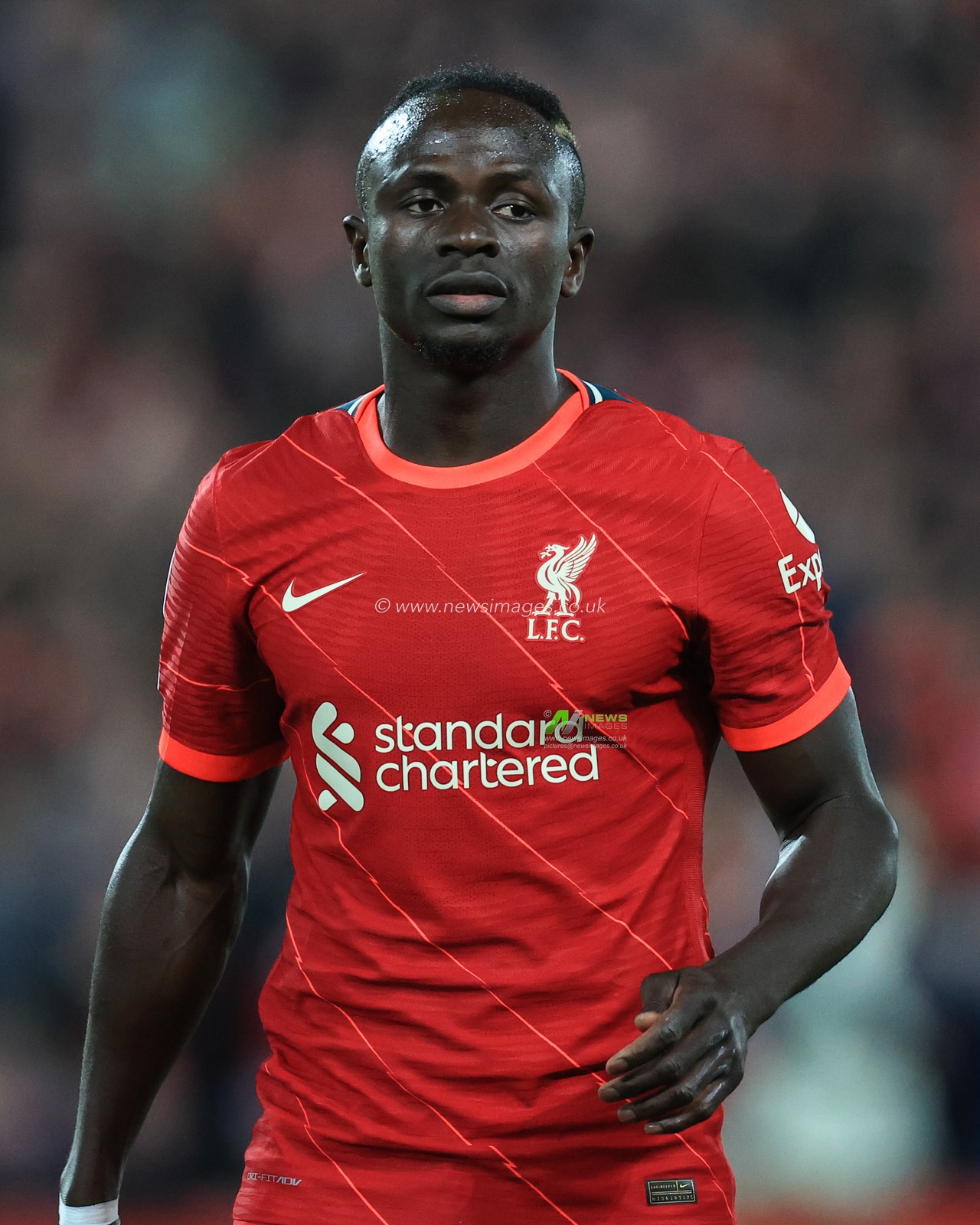 Sadio Mane #10 of Liverpool during the game
