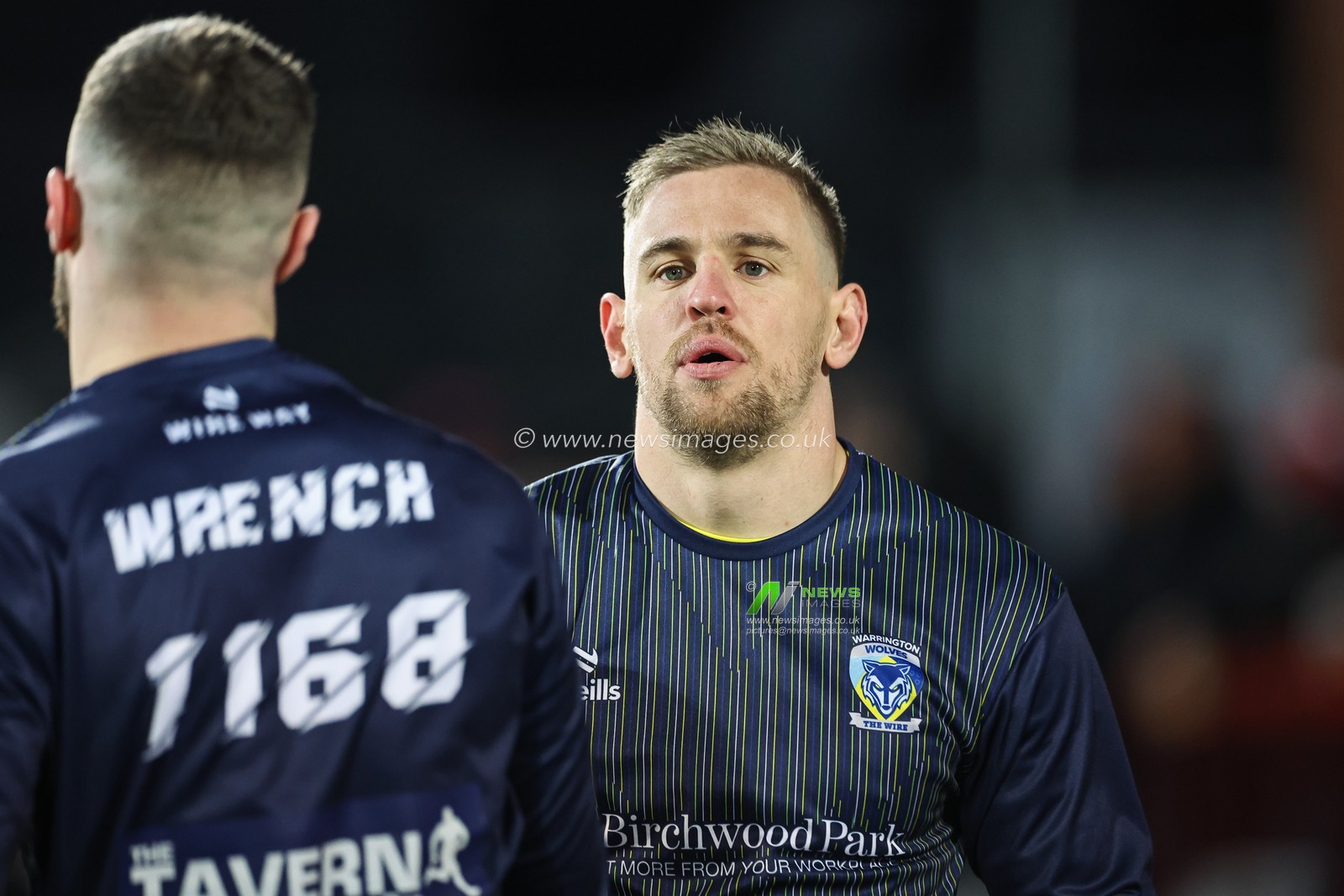 Matt Dufty of Warrington Wolves during pre match warm up ahead of the Betfred Super League Round 4 match Hull KR vs Warrington Wolves at Sewell Group Craven Park, Kingston upon Hull, United Kingdom, 7th March 2024

(Photo by Mark Cosgrove/News Images)