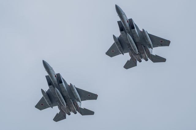 The Japan Air Self-Defense Force McDonnell Douglas F-15’s lands as JASDF successfully competes the first fighter aircraft deployment to Europe in its 71-year history, as they join the United Kingdom’s Royal Air Force as they arrive at RAF Coningsby as part of the "Atlantic Eagles" mission. This landmark achievement strengthens defence cooperation between the United Kingdom and Japan whilst demonstrating the interconnected nature of global security at RAF Coningsby, Coningsby, United Kingdom, 22nd September 2025

(Photo by Kurt Fairhurst/News Images)
