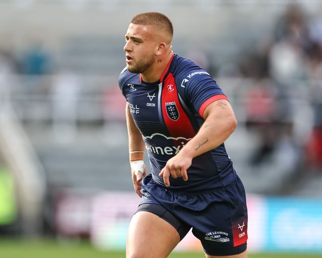 Mikey Lewis of Hull KR during the Betfred Magic Weekend 2025 match Hull KR vs Salford Red Devils at St. James's Park, Newcastle, United Kingdom, 3rd May 2025

(Photo by Mark Cosgrove/News Images)