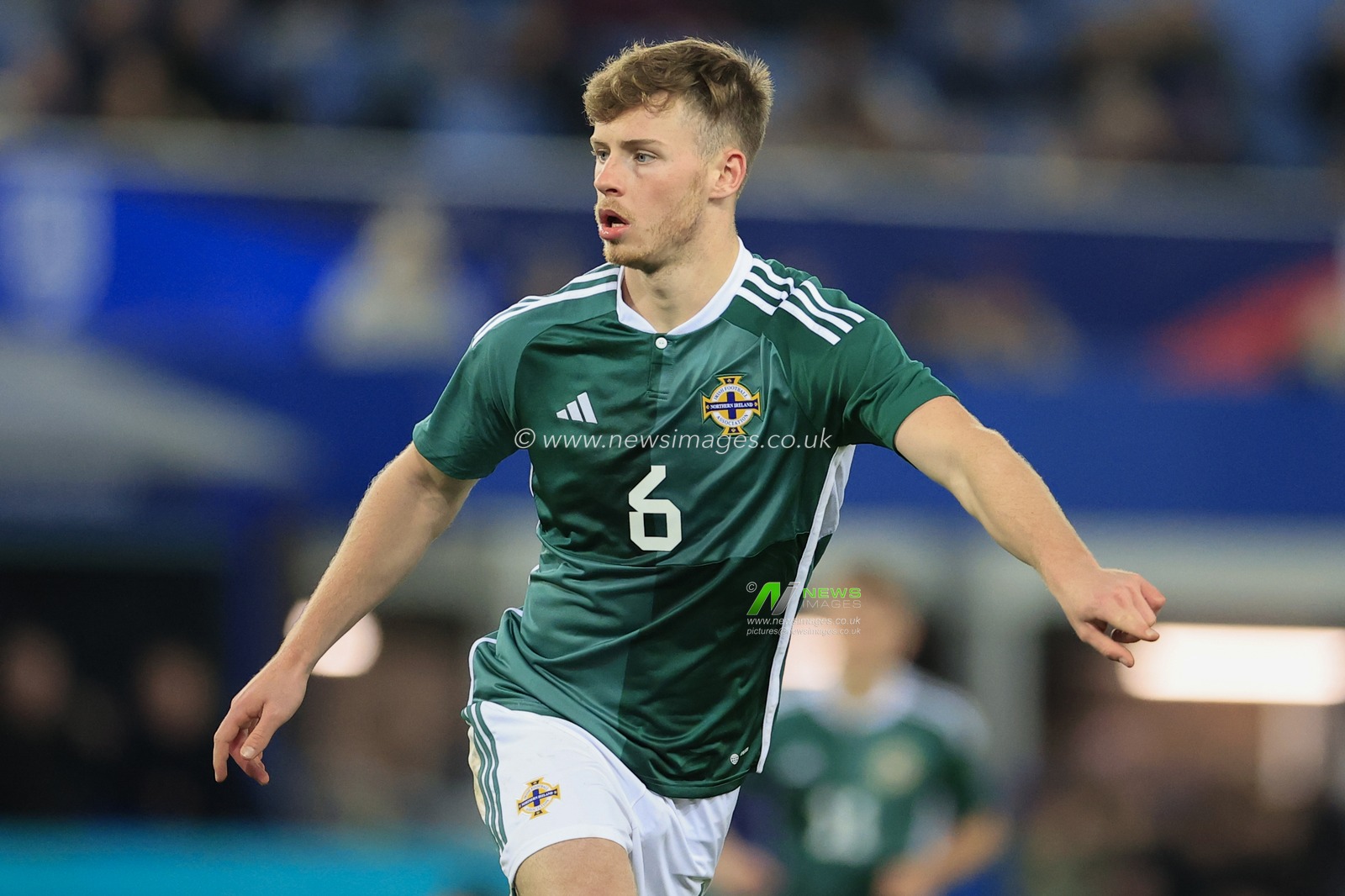 Jamie McDonnell #6  of Northern Ireland U21 during the UEFA Euro U21 Qualifiers match England U21 vs Northern Ireland U21 at Goodison Park, Liverpool, United Kingdom, 21st November 2023

(Photo by Conor Molloy/News Images)