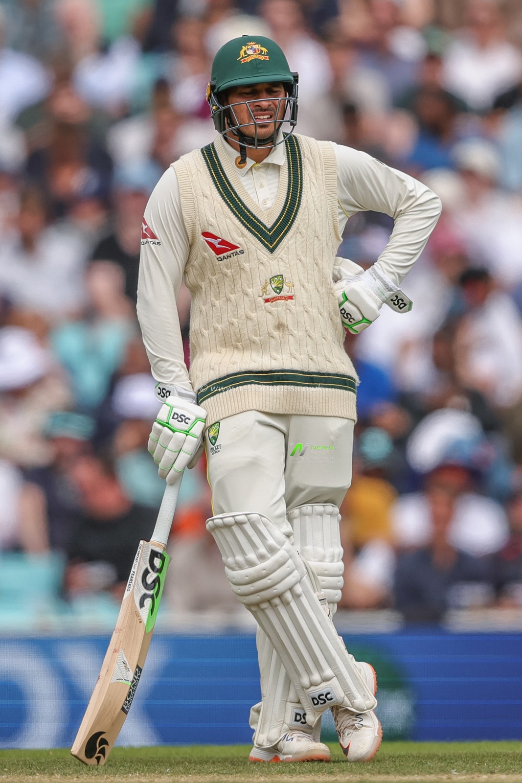 Usman Khawaja of Australia during the LV= Insurance Ashes Fifth Test Series Day Four match England vs Australia at The Kia Oval, London, United Kingdom, 30th July 2023

(Photo by Mark Cosgrove/News Images)