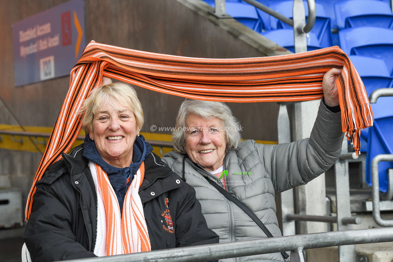 Travelling Blackpool supporters before the Sky Bet Championship match Cardiff City vs Blackpool at Cardiff City Stadium, Cardiff, United Kingdom, 17th December 2022

(Photo by Mike Jones/News Images)