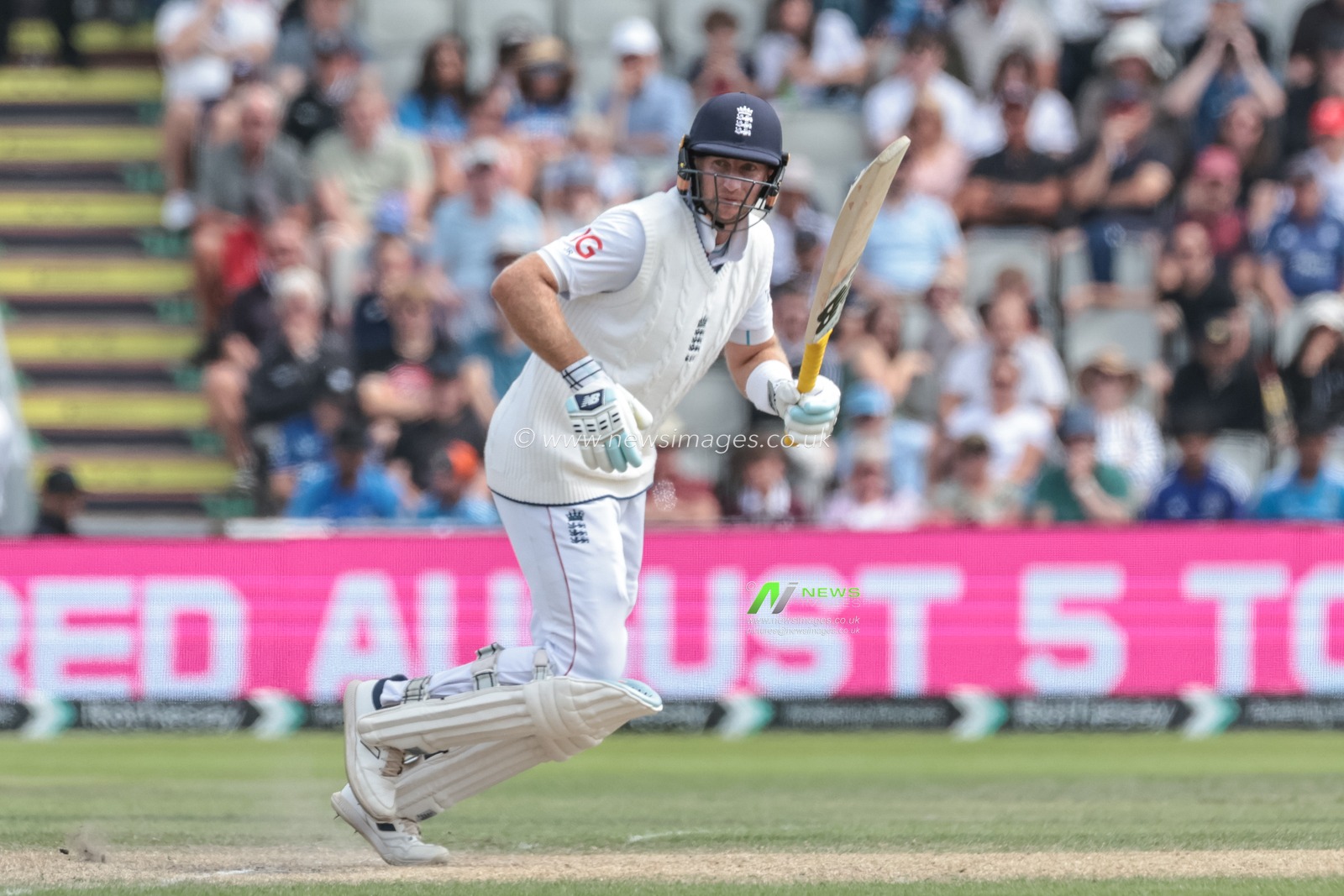 Joe Root of England makes runs during the 4th Rothesay Test Match match Day 3 England vs India at Old Trafford Cricket Ground, Manchester, United Kingdom, 25th July 2025

(Photo by Mark Cosgrove/News Images)