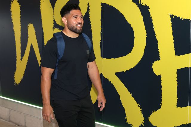 Kelepi Tanginoa of Warrington Wolves arrives during the Betfred Super League round 15 match Warrington Wolves vs Leeds Rhinos at The Halliwell Jones Stadium, Warrington, United Kingdom on 18 June 2026

(Photo by Alfie Cosgrove/News Images)