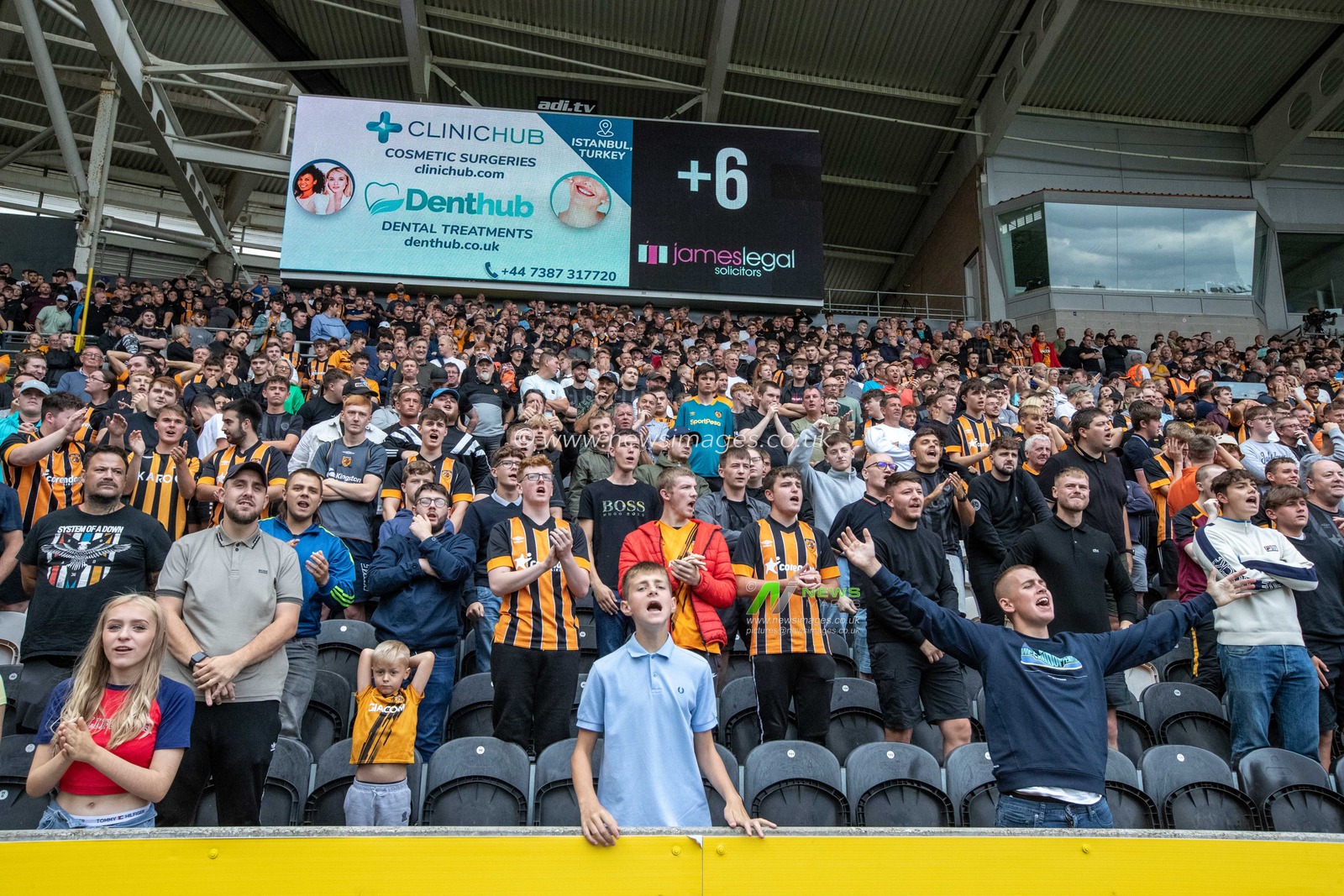 General view inside The MKM Stadium during the Sky Bet Championship match Hull City vs Sheffield United at MKM Stadium, Hull, United Kingdom, 4th September 2022

(Photo by James Heaton/News Images)