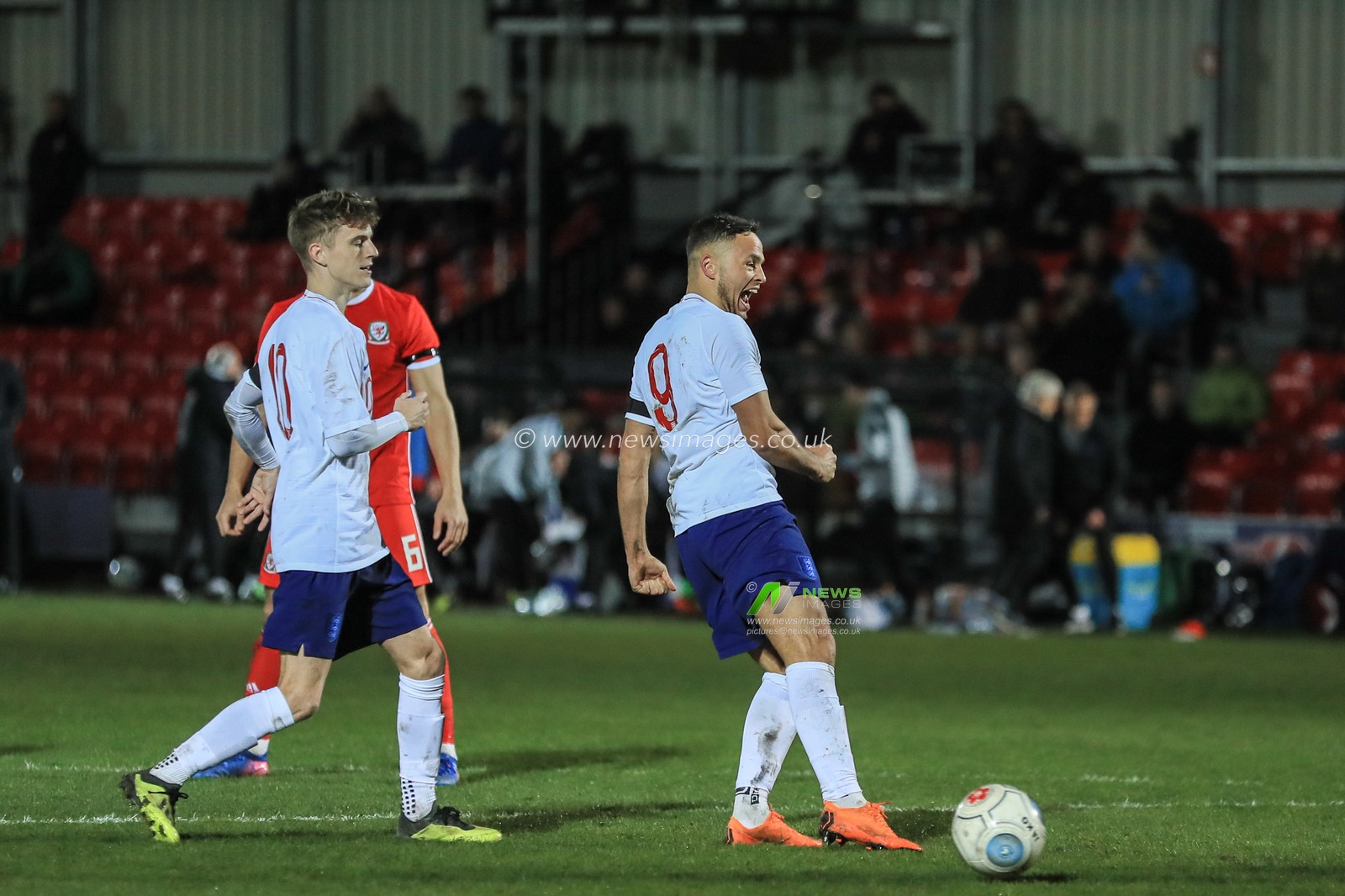 19th March 2019, Moor Lane, Salford, England; International Friendly , England C vs Wales C ; Kurt Willoughby of of England C celebrates his goal to make it 2-1


Credit: Mark Cosgrove/News Images