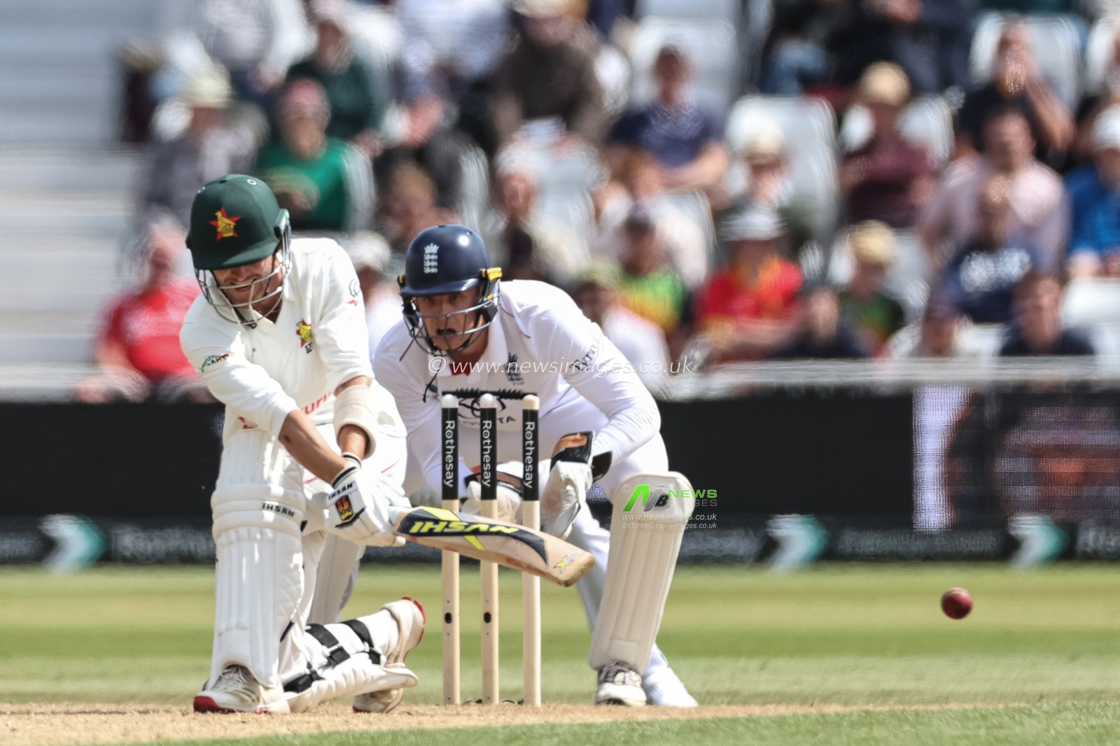 Brian Bennett of Zimbabwe sweeps the ball to the boundary for four runs during the Rothesay Test Match Day 2 England vs Zimbabwe at Trent Bridge, Nottingham, United Kingdom, 23rd May 2025

(Photo by Mark Cosgrove/News Images)