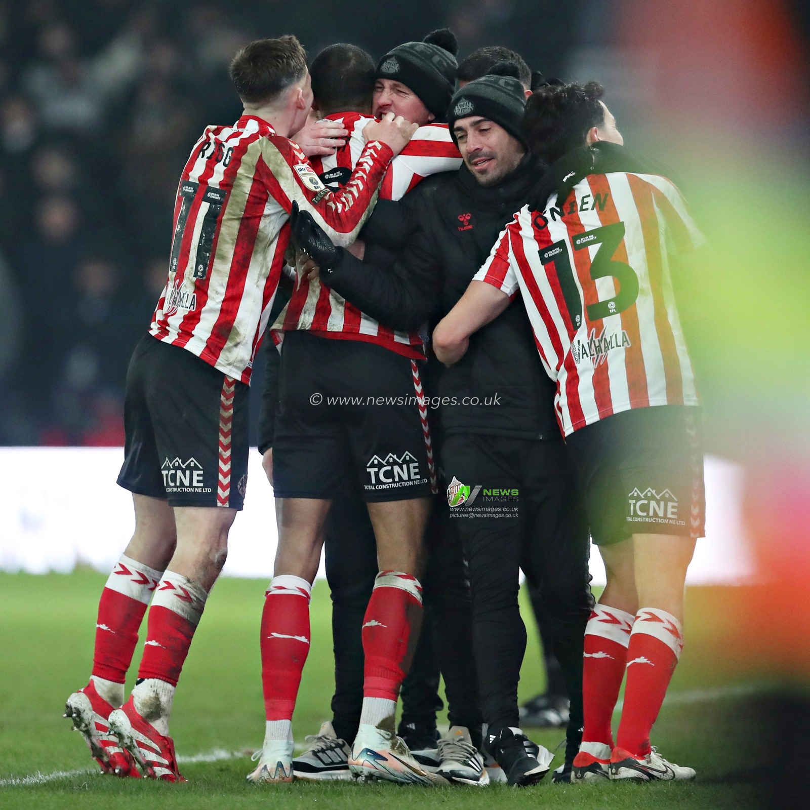 Wilson Isidor of Sunderland celebrates a disallowed goal during the Sky Bet Championship match Derby County vs Sunderland at Pride Park Stadium, Derby, United Kingdom, 21st January 2025

(Photo by Sam Eaden/News Images) 
