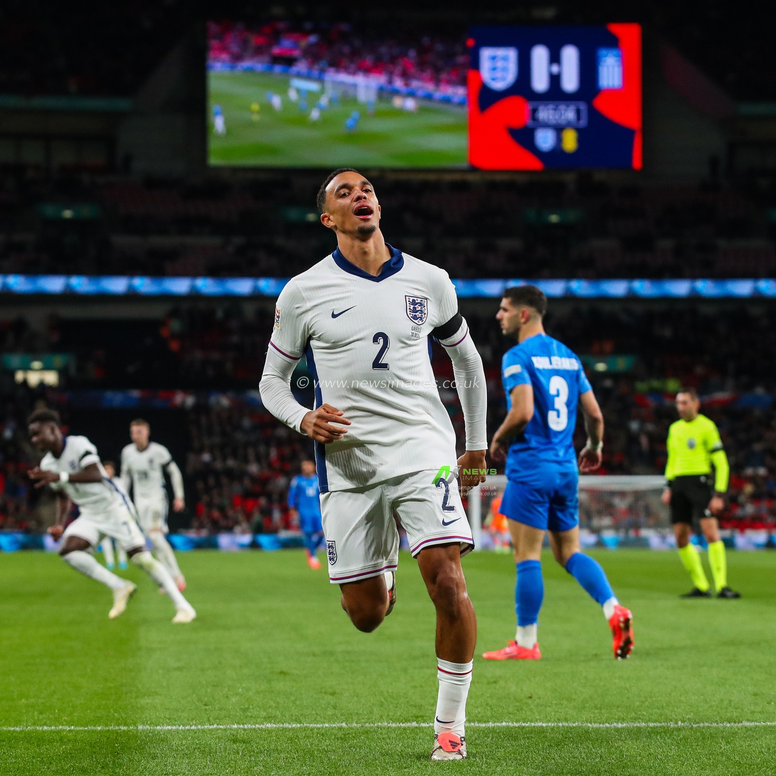 Trent Alexander-Arnold of England reacts during the UEFA Nations League - League B - Group B2 - match England vs Greece at Wembley Stadium, London, United Kingdom, 10th October 2024

(Photo by Gareth Evans/News Images)