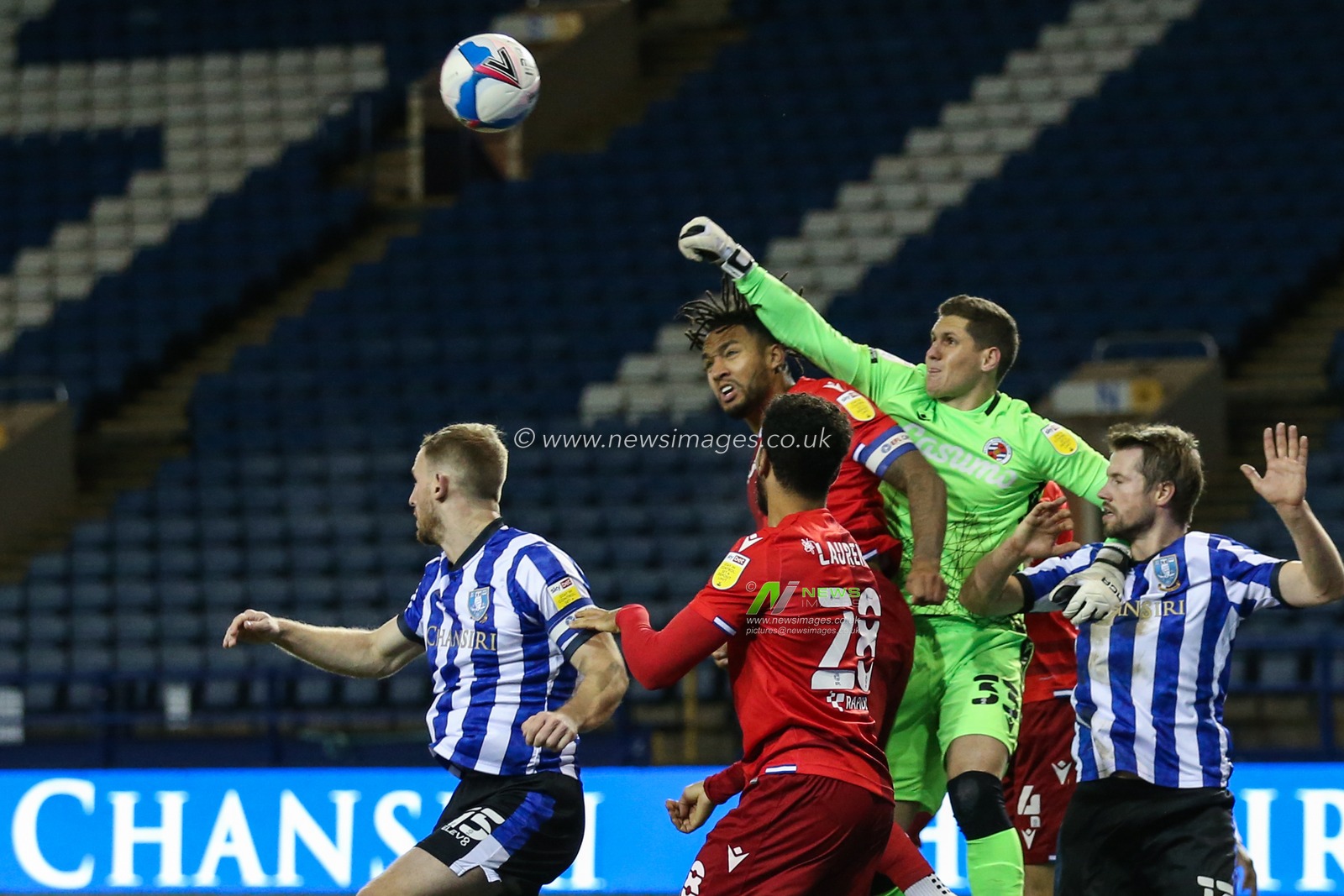 Rafael #33 of Reading punches the ball