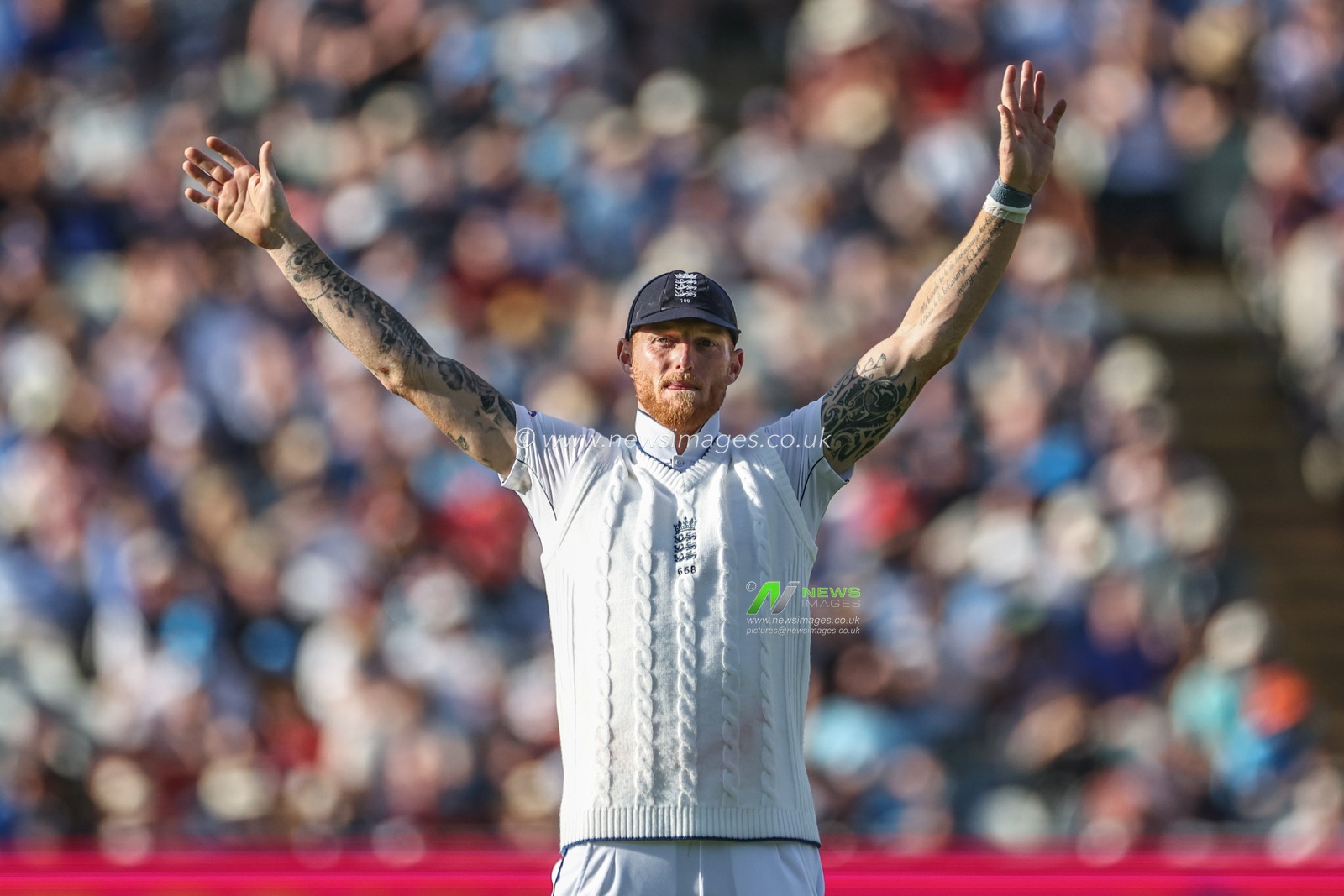 Ben Stokes of England signals back up to the balcony during Day Two of the Rothesay Test match England vs West Indies at Edgbaston, Birmingham, United Kingdom, 27th July 2024

(Photo by Mark Cosgrove/News Images)