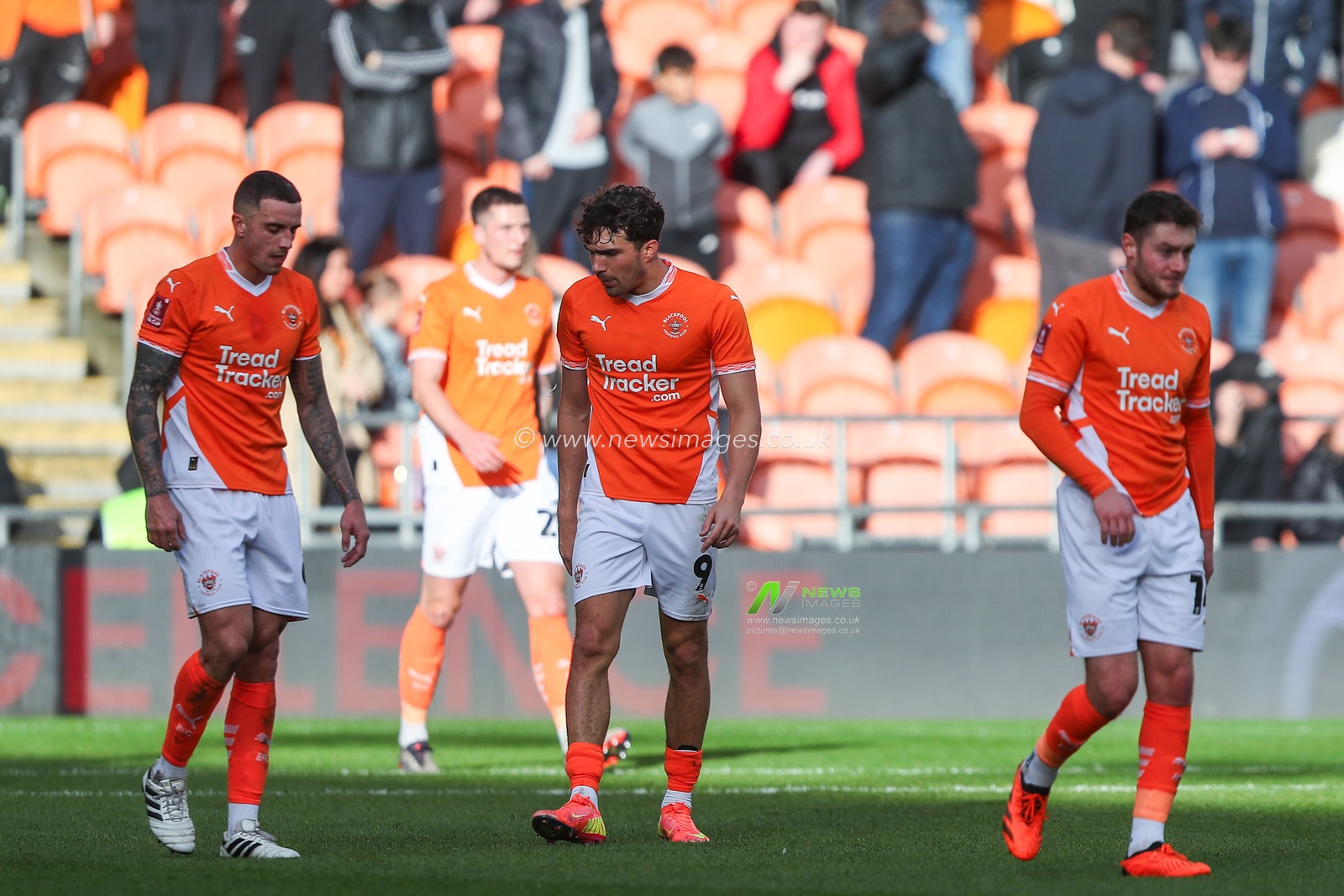 Kyle Joseph of Blackpool reacts to his side conceding a goal to make it 0-2 during the Emirates FA Cup 2nd Round match Blackpool vs Birmingham City at Bloomfield Road, Blackpool, United Kingdom, 1st December 2024

(Photo by Gareth Evans/News Images)