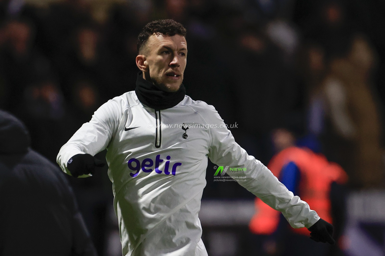 Ivan Perisic #14 of Tottenham Hotspur warms up for the game ahead of the Emirates FA Cup Fourth Round match Preston North End vs Tottenham Hotspur at Deepdale, Preston, United Kingdom, 28th January 2023

(Photo by Conor Molloy/News Images)