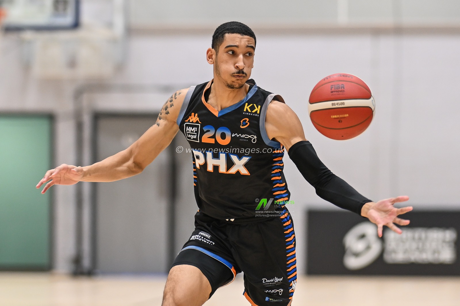 EJ Stephens of Cheshire Phoenix in action during the British Basketball Championship match Cheshire Phoenix vs Leicester Riders at Ellesmere Port Sports Village, Ellesmere Port, United Kingdom, 12th November 2023

(Photo by Craig Thomas/News Images)