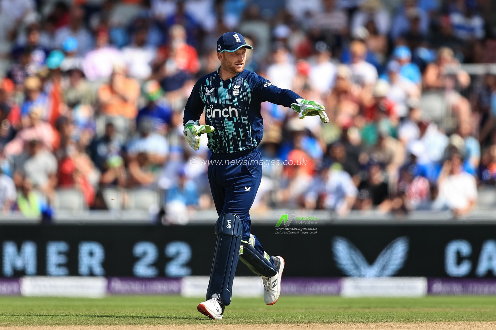 Jos Buttler of England during the game