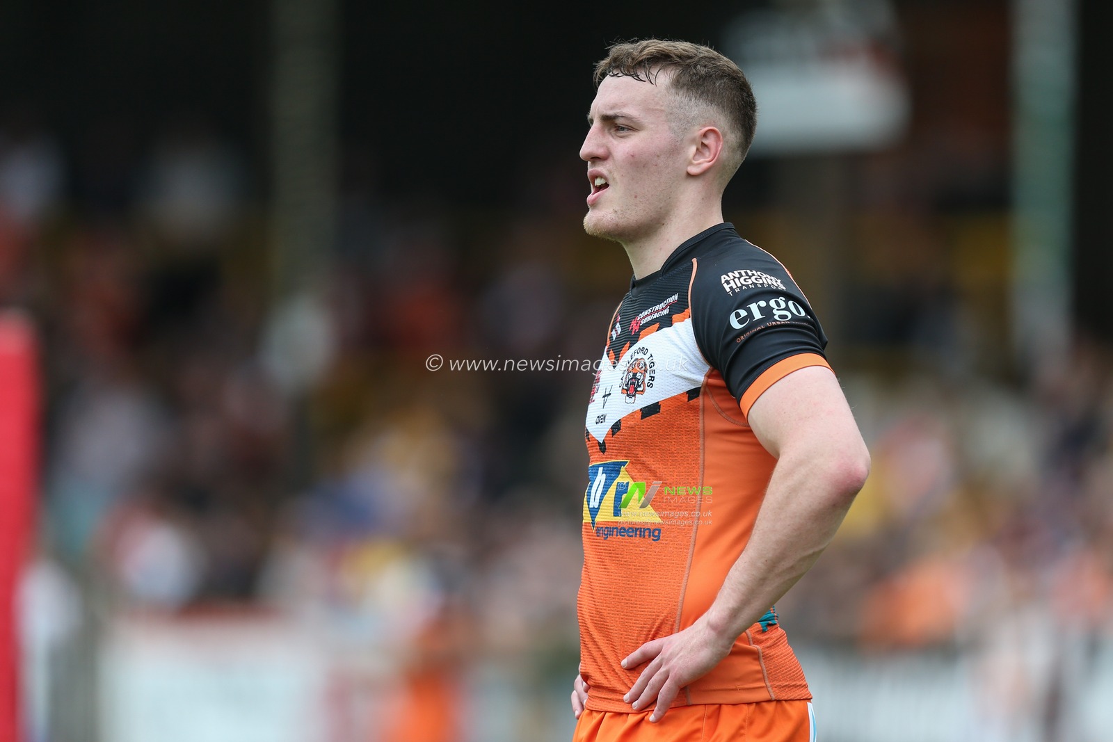 Jake Trueman #6 of Castleford Tigers during the game