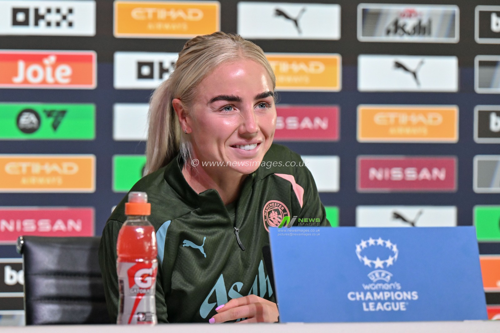 Alex Greenwood of Manchester City Women during Manchester City women's Champions League Press Conference at Joie Stadium, Manchester, United Kingdom, 8th October 2024

(Photo by Cody Froggatt/News Images)