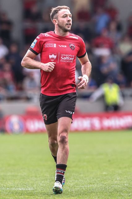 Ryan Brierley of Salford Red Devils during the Betfred Super League Round 18 match Salford Red Devils vs Castleford Tigers at Salford Community Stadium, Eccles, United Kingdom, 13th July 2025

(Photo by Alfie Cosgrove/News Images)