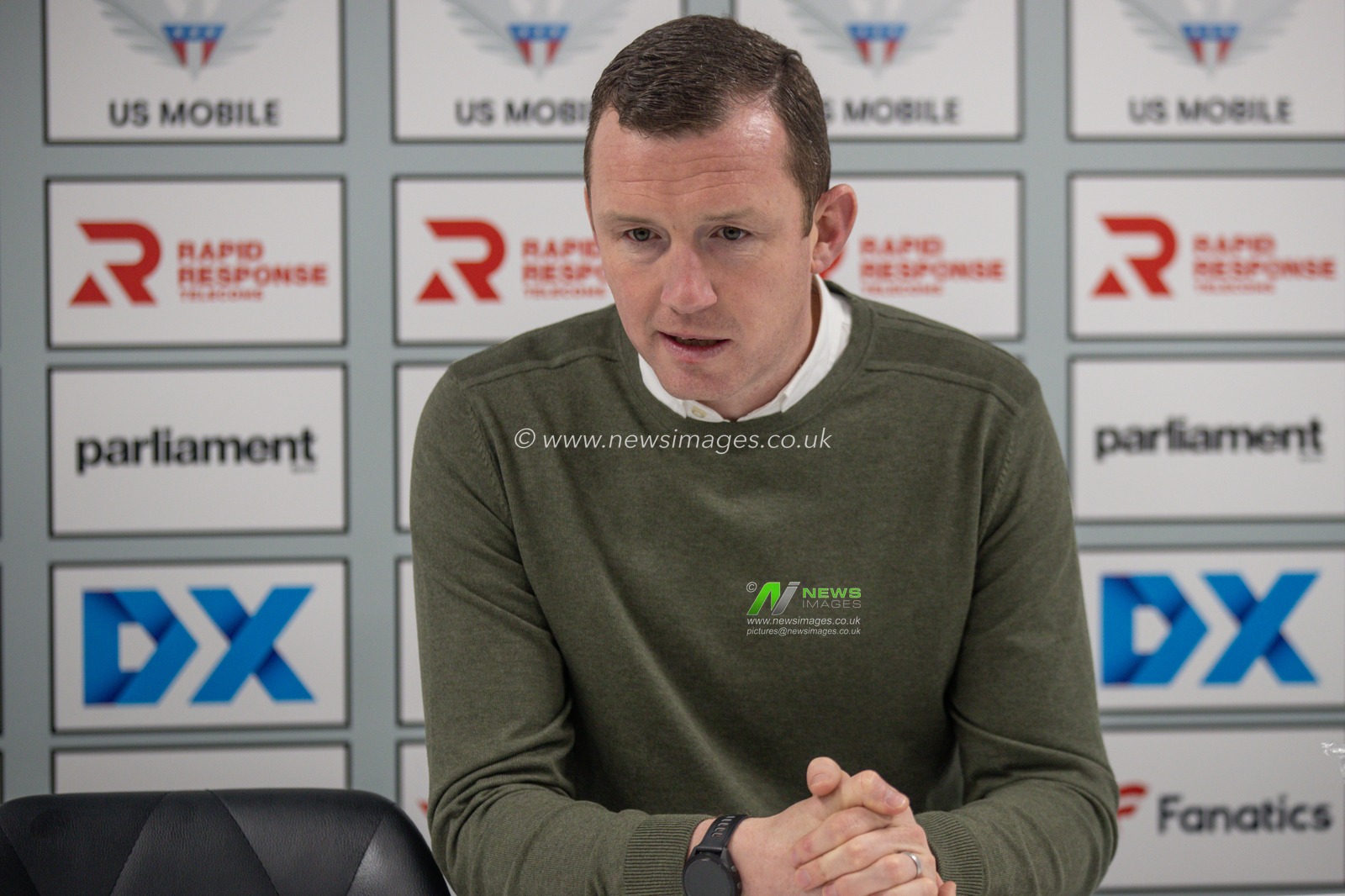 Neill Collins Head coach of Barnsley speaks in the post match press conference during the Sky Bet League 1 match Barnsley vs Leyton Orient at Oakwell, Barnsley, United Kingdom, 10th February 2024

(Photo by Alfie Cosgrove/News Images)