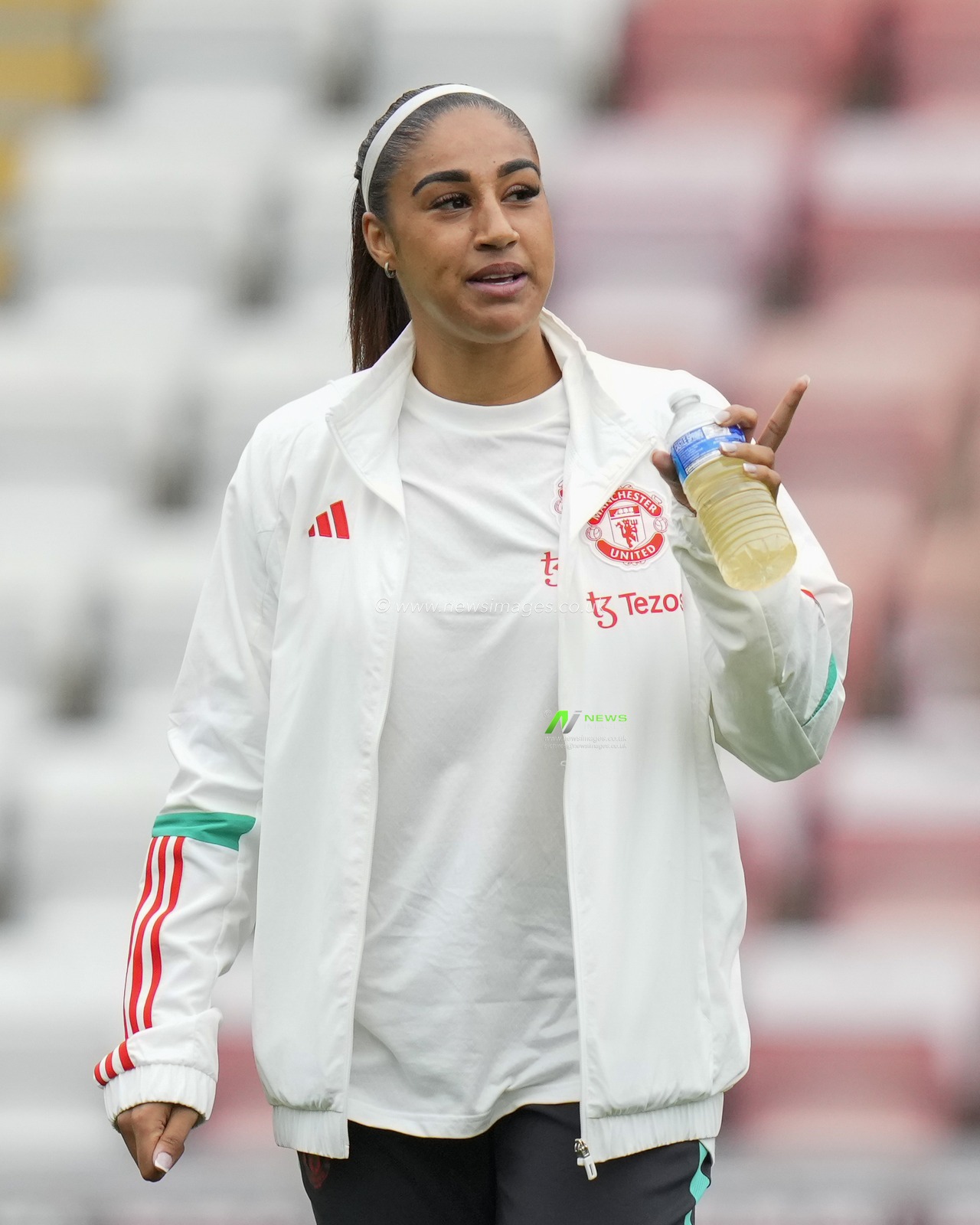 Gabrielle George #3 of Manchester United inspects the pitch before the The FA Women's Super League match Manchester United Women vs Arsenal Women at Leigh Sports Village, Leigh, United Kingdom, 6th October 2023

(Photo by Steve Flynn/News Images)