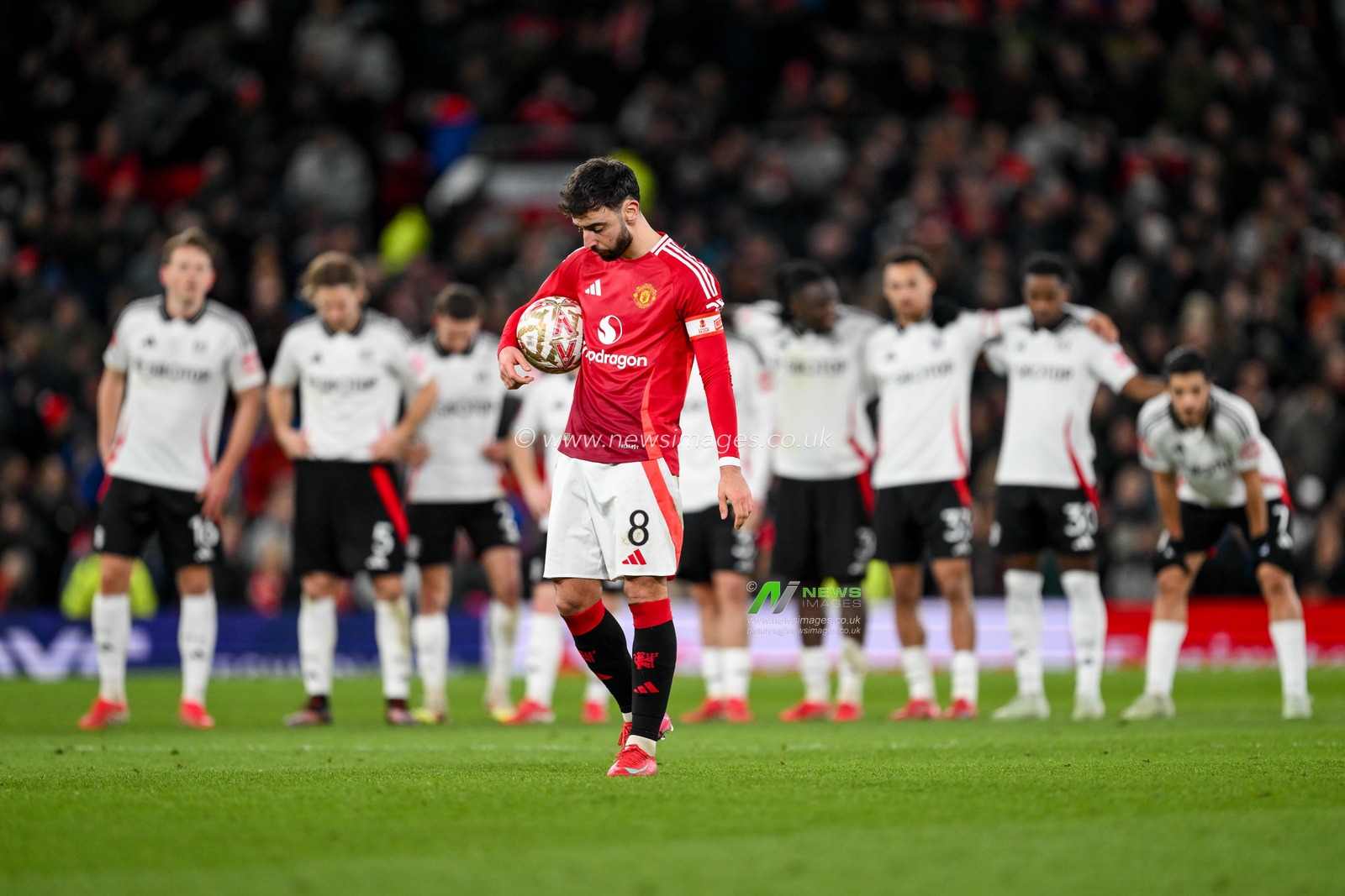 Bruno Fernandes of Manchester United steps up to take the teams first penalty during the Emirates FA Cup 5th Round match Manchester United vs Fulham at Old Trafford, Manchester, United Kingdom, 2nd March 2025

(Photo by Craig Thomas/News Images)