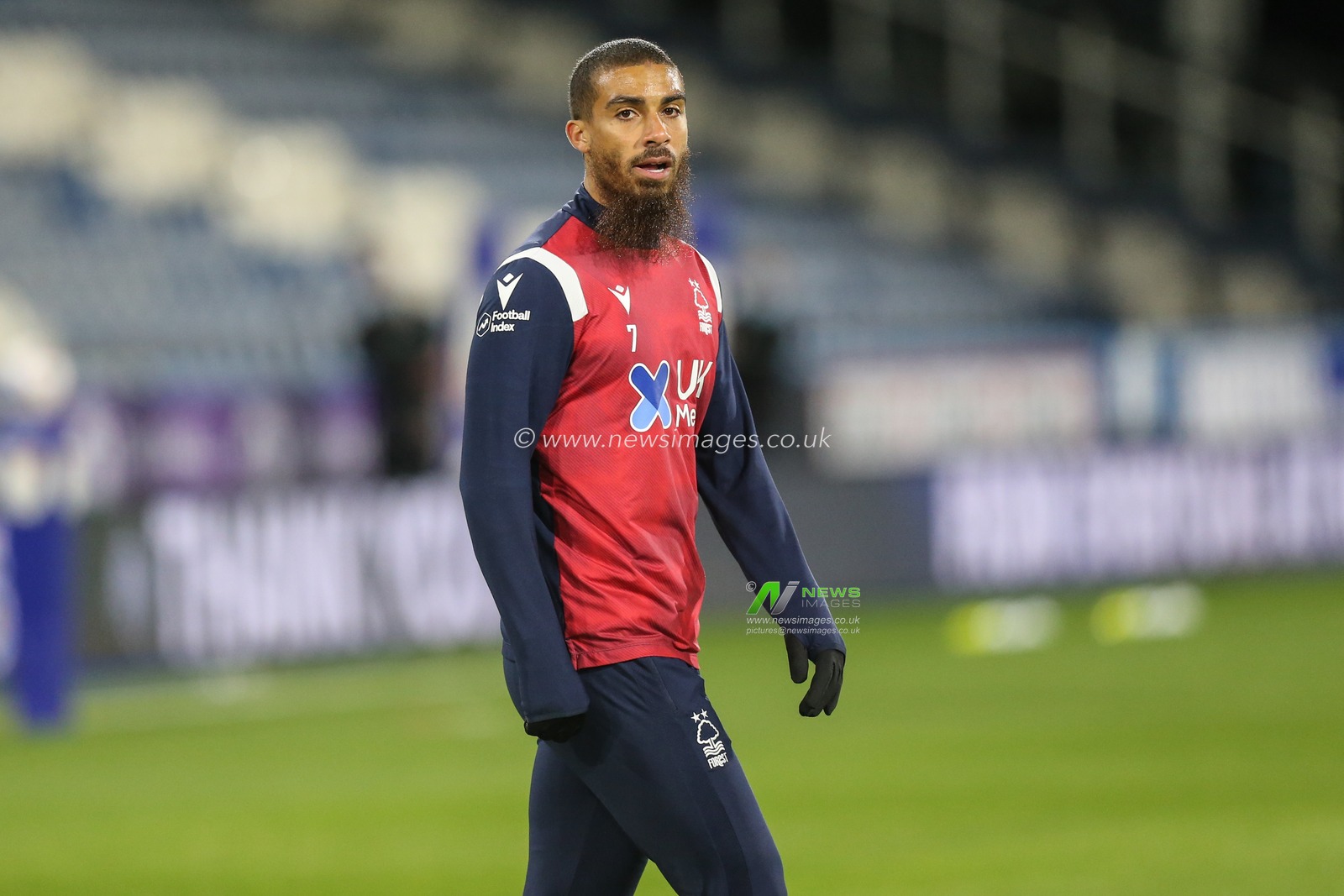 Lewis Grabban (7) of Nottingham Forest during the warm up