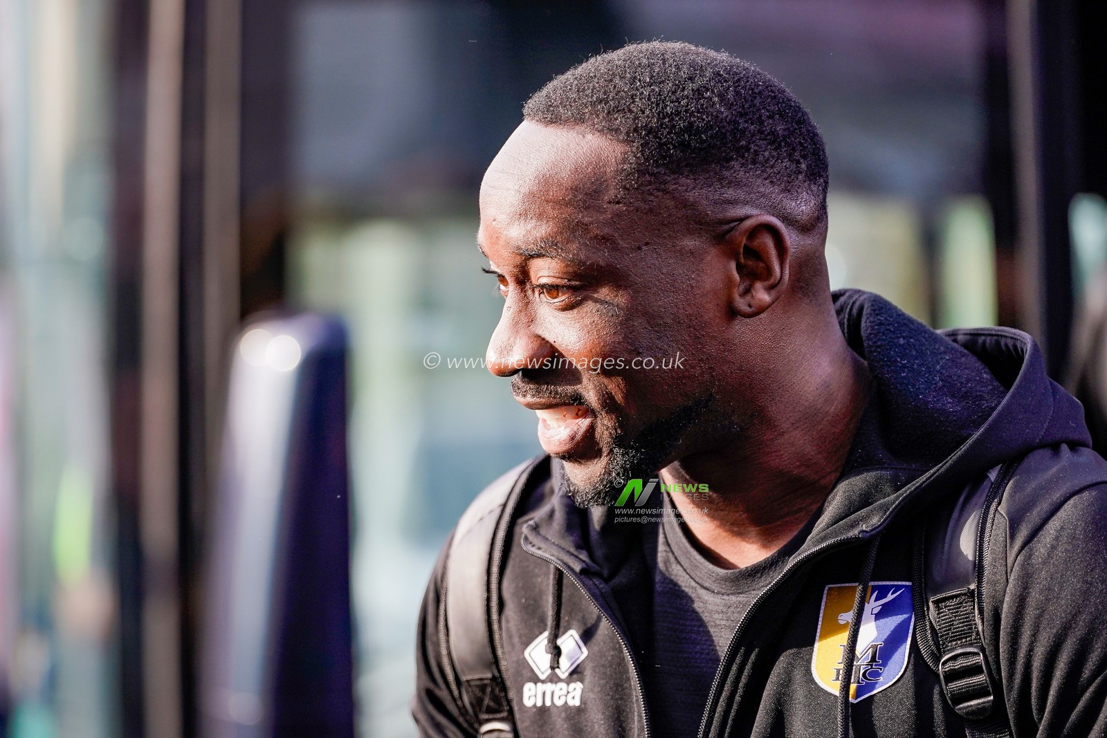 Lucas Akins of Mansfield Town arrives at the stadium prior to kick off during the Sky Bet League 1 match Stevenage vs Mansfield Town at Lamex Stadium, Stevenage, United Kingdom, 24th January 2026

(Photo by Maynard Manyowa/News Images)