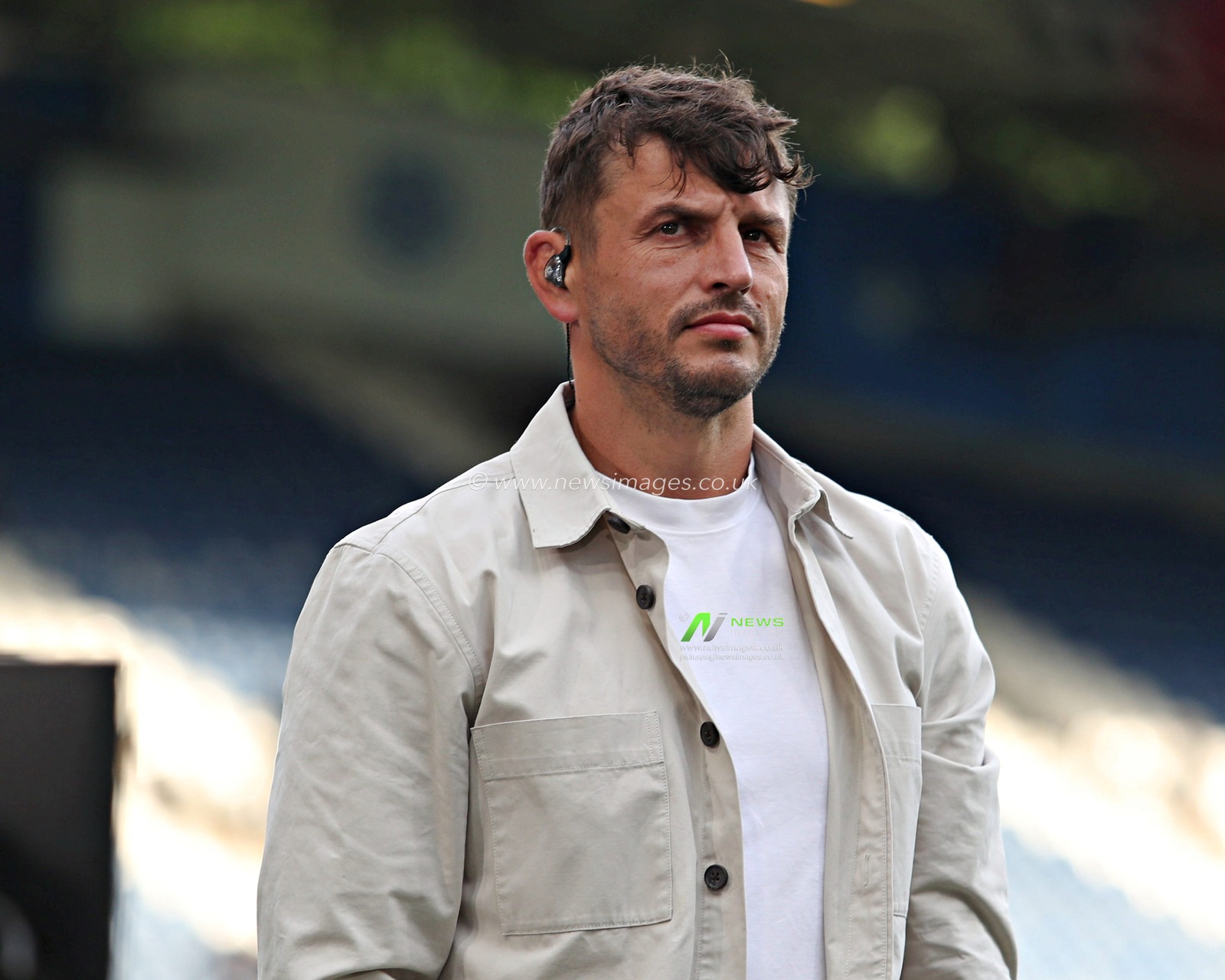 Jon Wilkin of Sky Sports before the Betfred Super League Round 13 match Huddersfield Giants vs Leigh Leopards at John Smith's Stadium, Huddersfield, United Kingdom, 29th May 2025(Photo by Sam Eaden/News Images)
