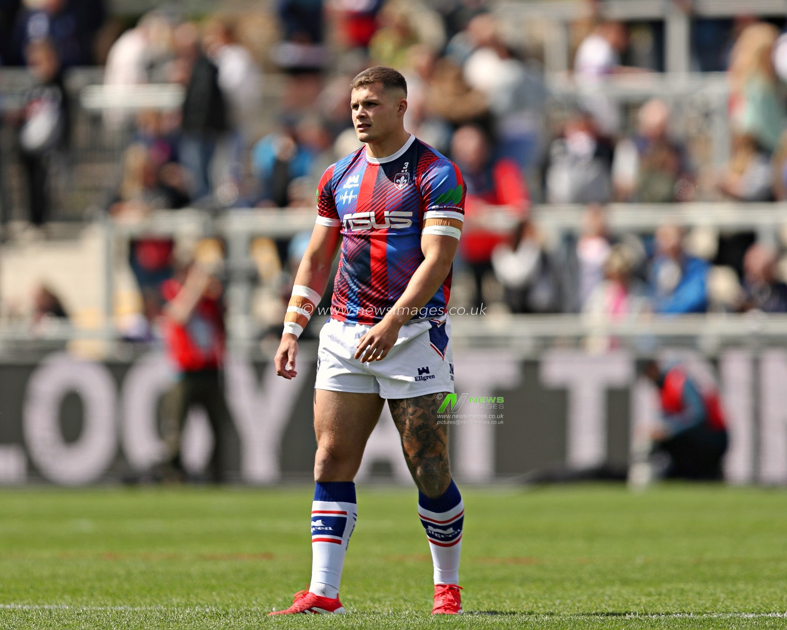 Cameron Scott of Wakefield Trinity before the Betfred Super League match Wakefield Trinity vs Salford Red Devils at DIY Kitchens Stadium, Wakefield, United Kingdom, 25th May 2025

(Photo by Sam Eaden/News Images)
