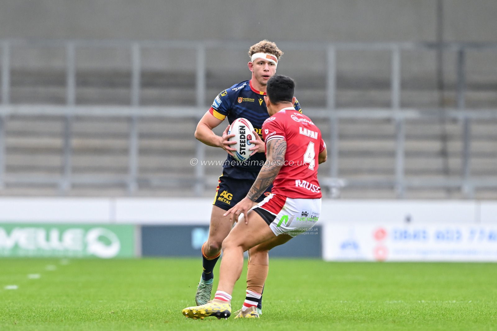 Matthieu Laguerre of Catalan Dragons in action during the Betfred Super League Round 25 match Salford Red Devils vs Catalans Dragons at Salford Community Stadium, Eccles, United Kingdom, 7th September 2024

(Photo by Cody Froggatt/News Images)
