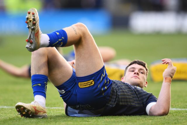 Zac Bardsley-Rowe of Warrington Wolves warms up prior to during the Betfred Super League play-off Eliminator 2 Warrington Wolves v St Helens at Halliwell Jones Stadium, Warrington, United Kingdom, 28th September 2024

(Photo by Ben Roberts/News Images)