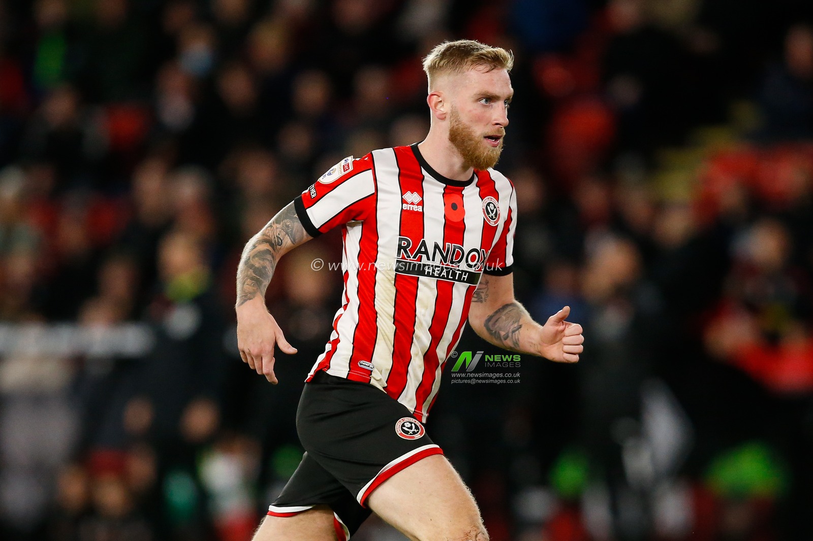 Oliver McBurnie #9 of Sheffield United during the Sky Bet Championship match Sheffield United vs Rotherham United at Bramall Lane, Sheffield, United Kingdom, 8th November 2022

(Photo by Ben Early/News Images)