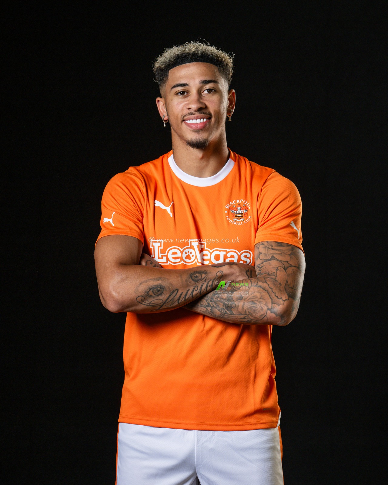 Blackpool Squad Headshots at Bloomfield Road, Blackpool, United Kingdom, 27th July 2023

(Photo by Craig Thomas/News Images)